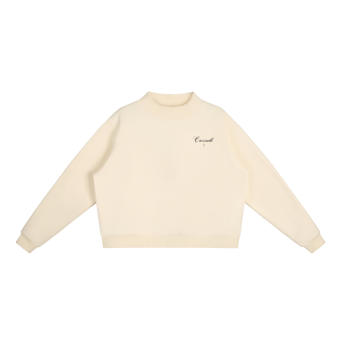 CROSSWLK // Essential Mock-Neck Crew Sweatshirt (Matching set)