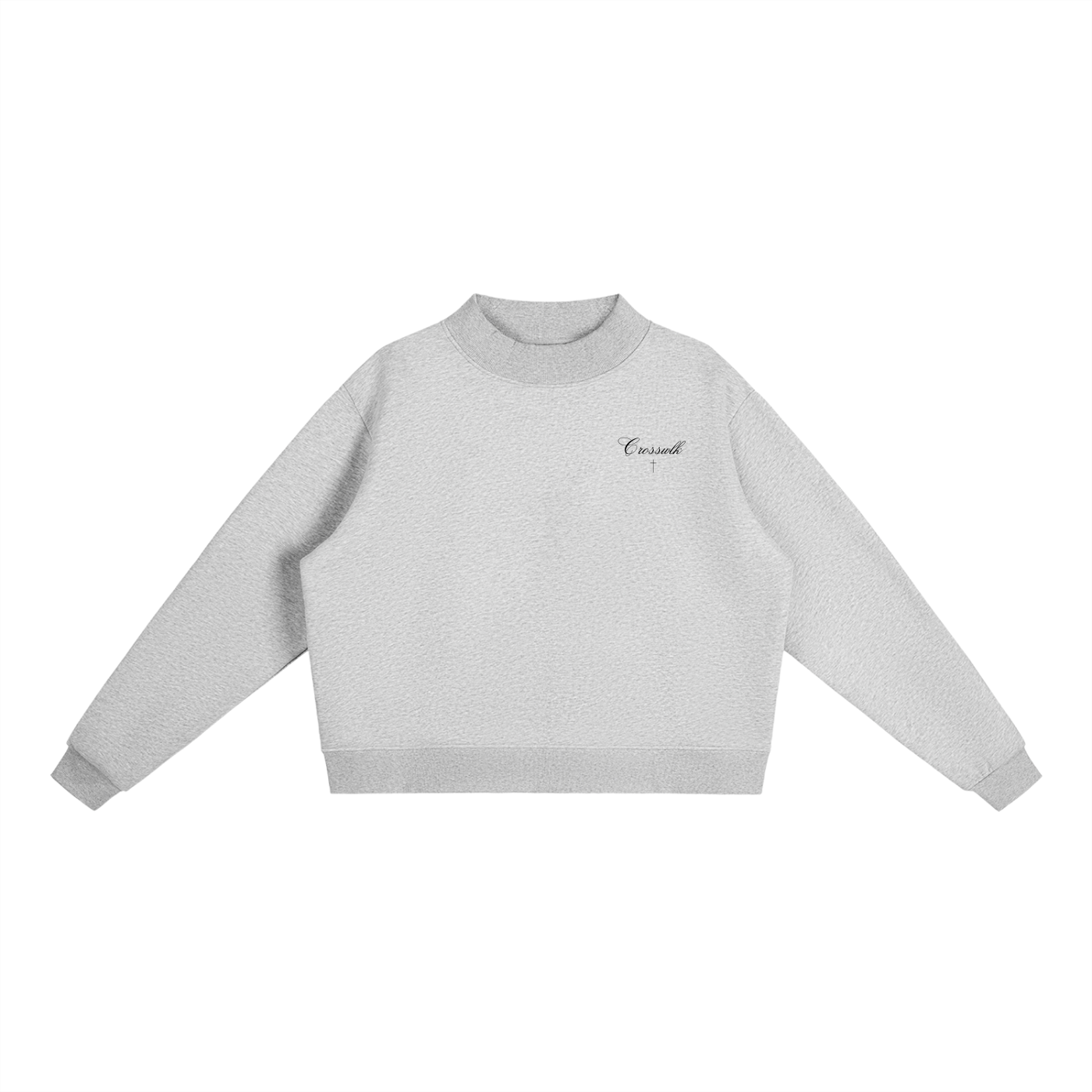 CROSSWLK // Essential Mock-Neck Crew Sweatshirt (Matching set)