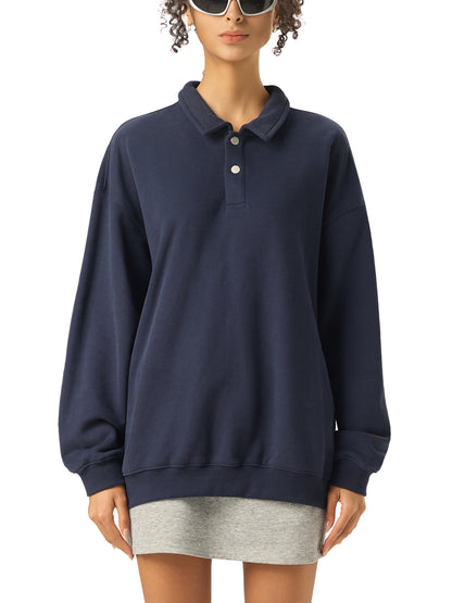 (PREMIUM) CROSSWLK // Essential Polo Sweatshirt