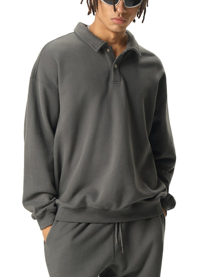 (PREMIUM) CROSSWLK // Essential Polo Sweatshirt