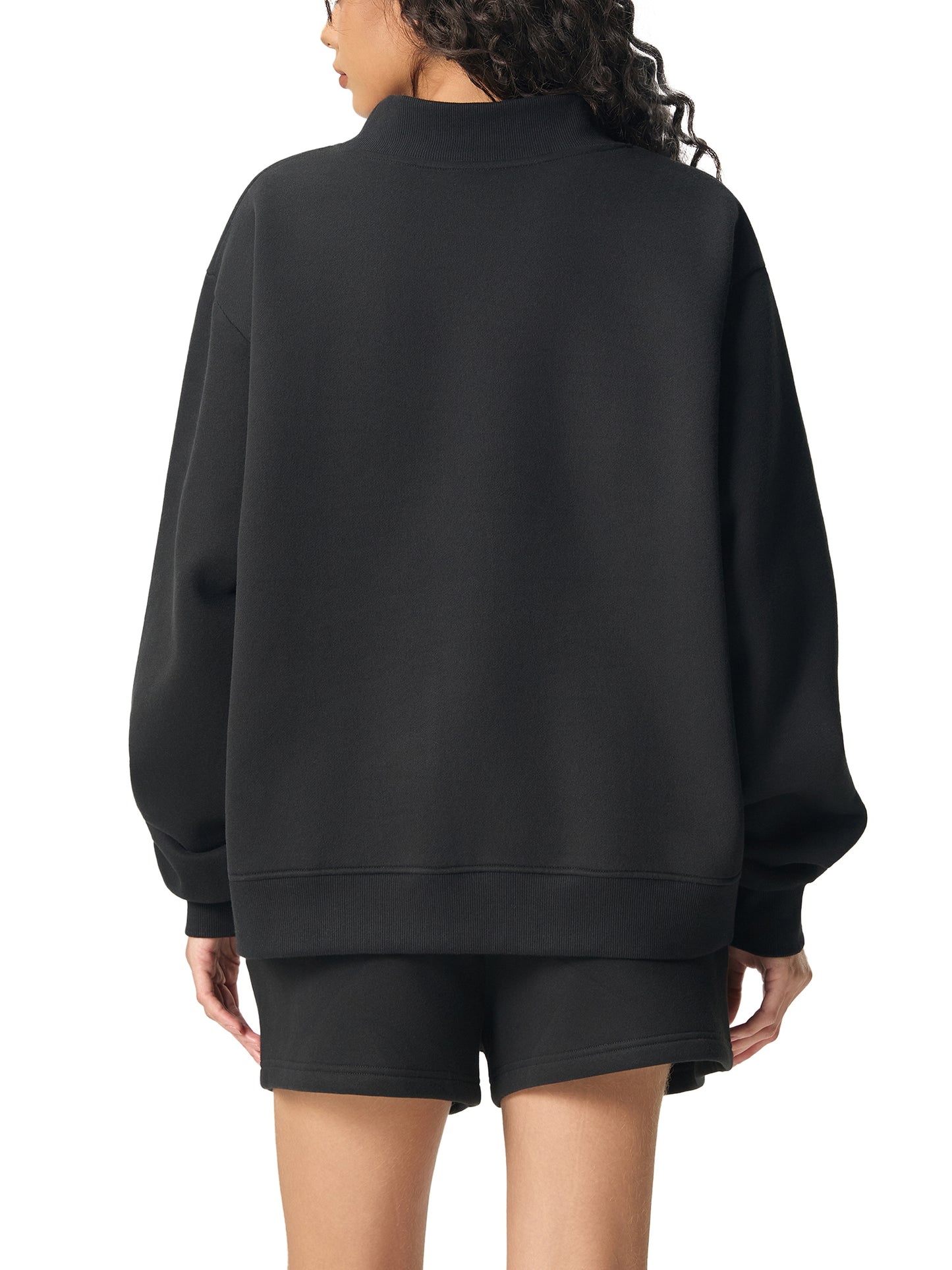 CROSSWLK // Essential Mock-Neck Crew Sweatshirt (Matching set)